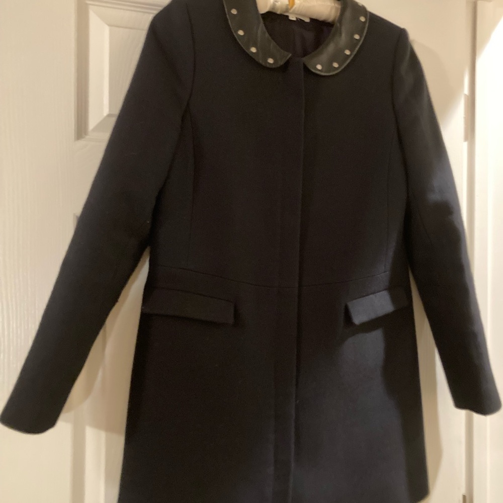 Elegant Navy Blue Women's Coat